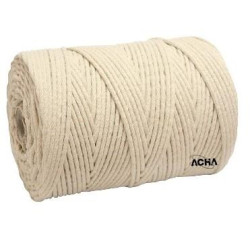 ACHA - BOBINA CORDON TRENZADO ALGODON 100X3