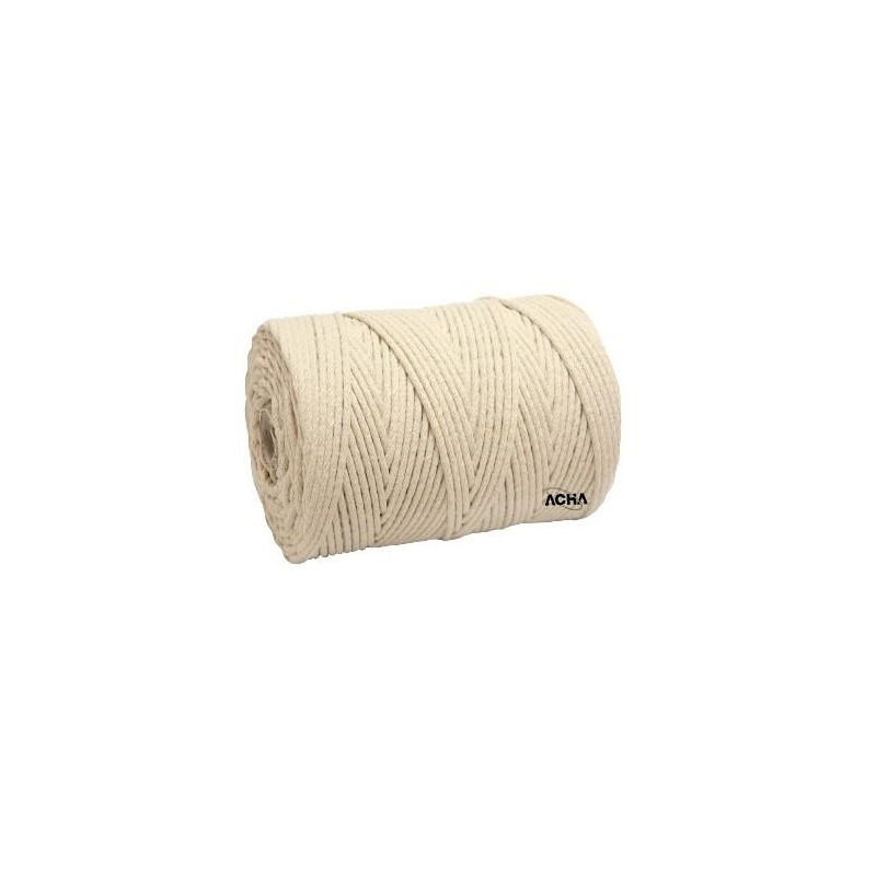 ACHA - BOBINA CORDON TRENZADO ALGODON 100X3