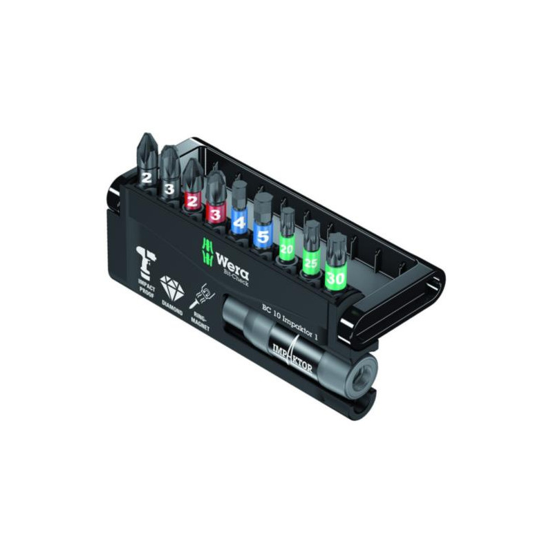 WERA - JUEGO PUNTAS WERA BIT CHECK IMP/10 897/4
