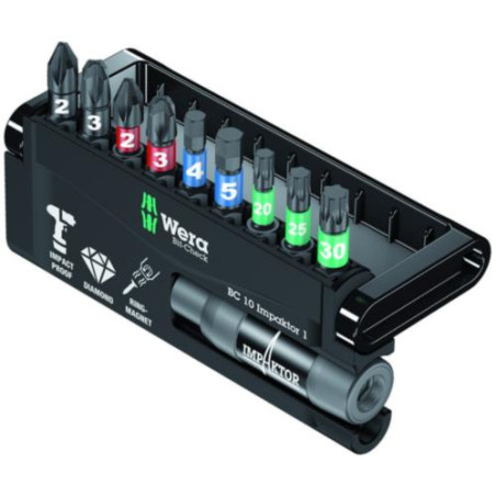 WERA - JUEGO PUNTAS WERA BIT CHECK IMP/10 897/4
