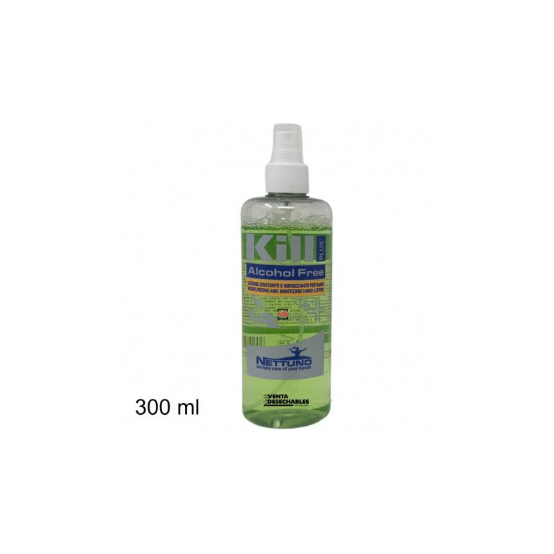 NETTUNO - GEL HIGIENIZANTE SPRAY SIN ALCOHOL P/ALIMENTACION KILLPLUS 300ml