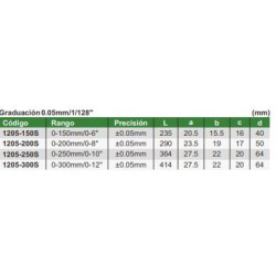 INSIZE - CALIBRE INSIZE ANALOGICO 0-150mm 1205-1501S