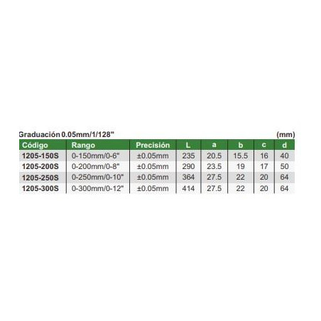 INSIZE - CALIBRE INSIZE ANALOGICO 0-150mm 1205-1501S