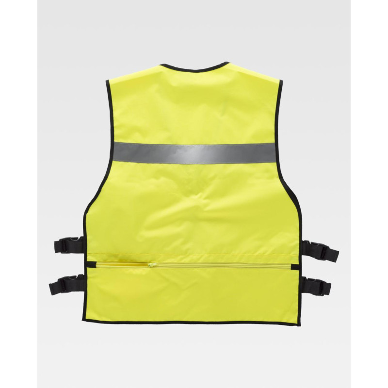 CHALECO MULTIBOLSILLOS  CREMA ALTA VISIBILIDAD  AMARILLO T.Unica PROMOCION