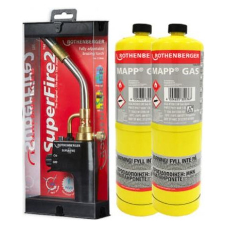 ROTHENBERGER - SOPLETE ROTHENBERGER SUPER-FIRE 2+2 GAS MAPP