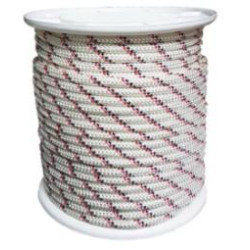BOBINA CUERDA POLIES.TRENZADO 8MM 15MTS BLANCA