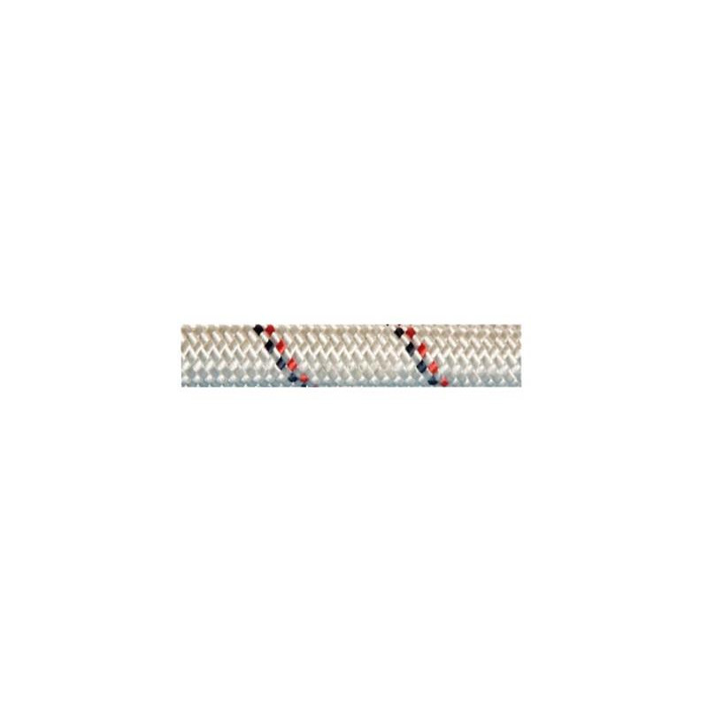 BOBINA CUERDA POLIES.TRENZADO 8MM 25MTS BLANCA
