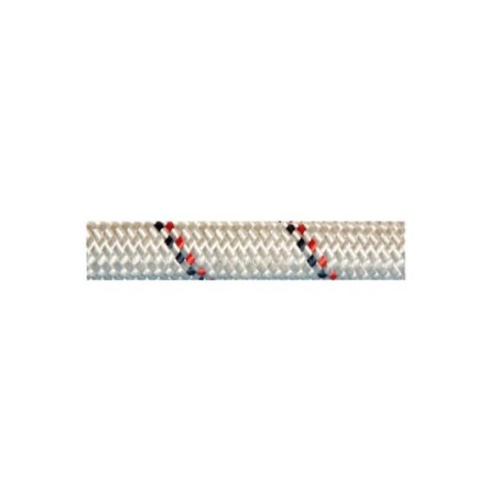 BOBINA CUERDA POLIES.TRENZADO 8MM 25MTS BLANCA
