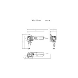 METABO - AMOLADORA ANGULAR METABO W 9-115 QUICK