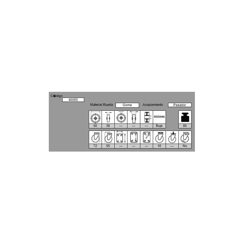 RUEDAS AFO - RUEDA AFO SERIE 261/50 GG