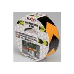 CINTA REFLECTANTE TARGET PATRON FLECHA AMA-NEGRO 33mX50mm