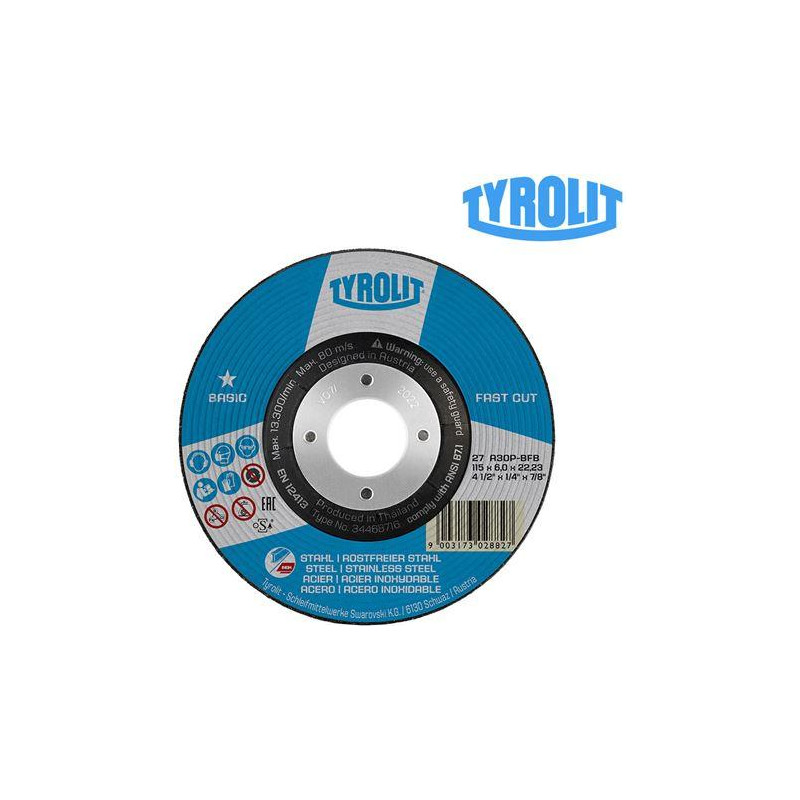 TYROLIT - DISCO DESBASTE TYROLIT 115X6