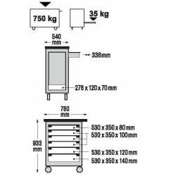 STAHLWILLE - CARRO TALLER HERRAMIENTAS STAHLWILLE  97N/6 KM G *PROMOCION*