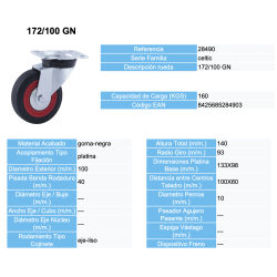 RUEDAS AFO - RUEDA AFO SERIE 172/100 GN