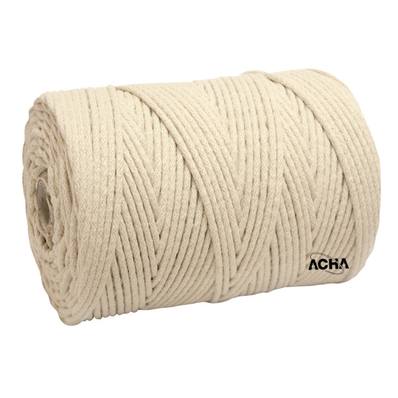 ACHA - BOBINA CORDON TRENZADO ALGODON 100X3