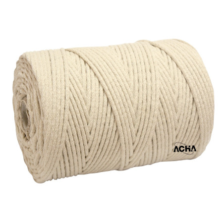 ACHA - BOBINA CORDON TRENZADO ALGODON 100X3