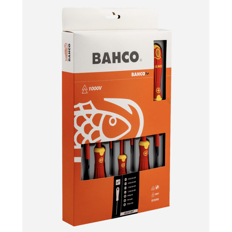 BAHCO - JUEGO DESTORNILLADORES BAHCO B220.007 AISLO 7 PZAS *PROMOCION*