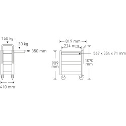 STAHLWILLE - CARRO STHALWILLE AUXILIAR 1 CAJON 2 BALDAS 612 ST