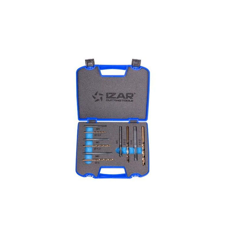 IZAR - SET MACHO MAQUINA-BROCA MULTIMATERIAL 3143 IZAR 10 PZAS